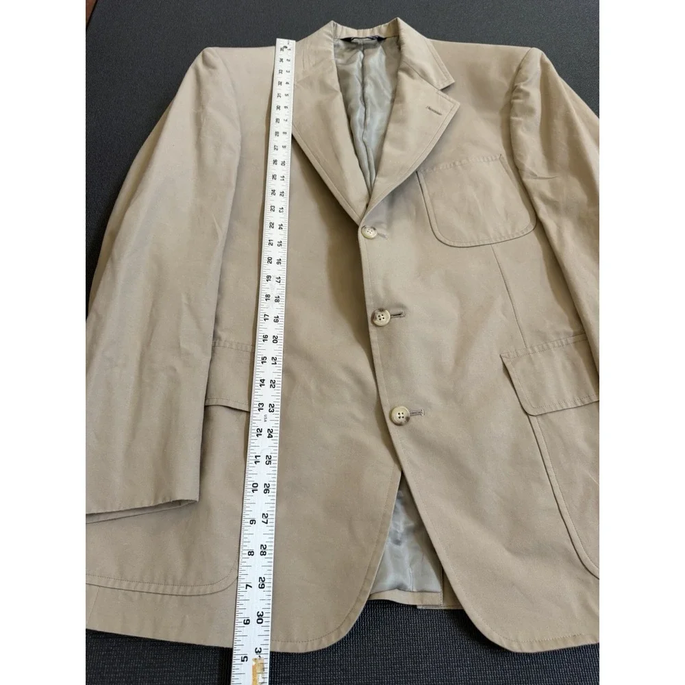 Vintage Rare Polo Ralph Lauren Blazer Cotton Beige Made In USA Men's